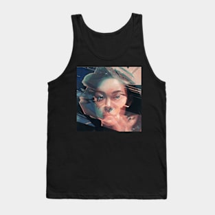 What Room - Glitch Art Portrait Tank Top